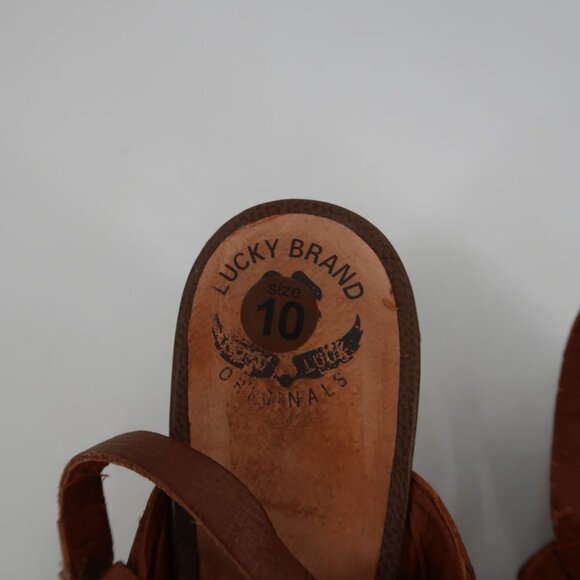 Lucky Brand Women's Carmel Weave Style Details Wedge Size 10 - Picture 5 of 11